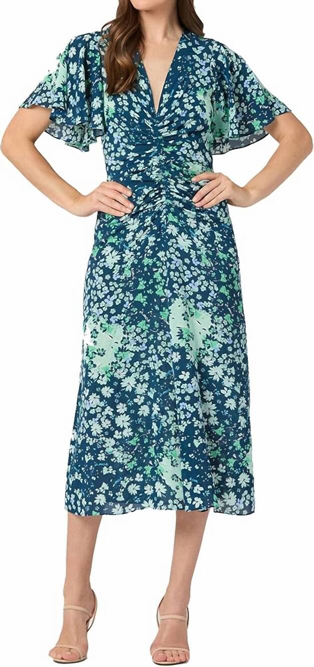 NEW SHOSHANNA drew dress in navy sky multi